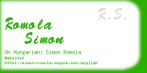 romola simon business card
